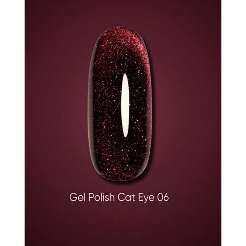Dark Gel Polish Cat Eye 06, 10ml