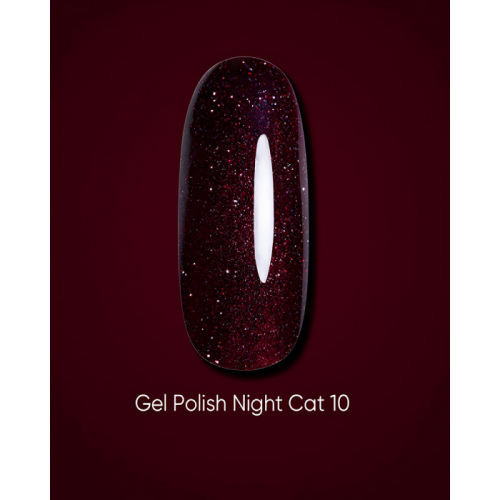 Dark Gel Polish Cat Eye 10, 10ml