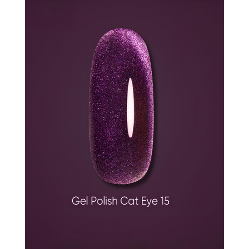 Dark Gel Polish Cat Eye 15, 6ml