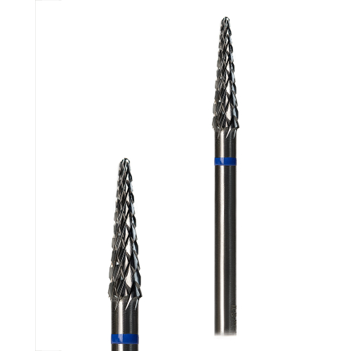 Фреза твердосплавна G.nail для випилу нігтя з синьою насічкою 3x12