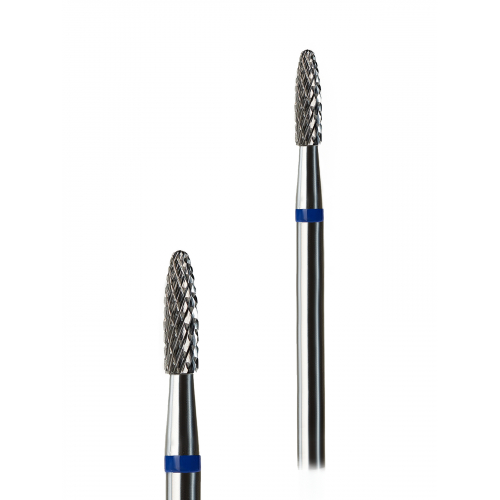 Фреза твердосплавна G.nail для випилу нігтя міні з синьою насічкою 2х8