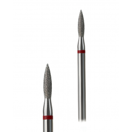 Фреза алмазна G.Nail полум'я з червною насічкою 2,1/8мм.