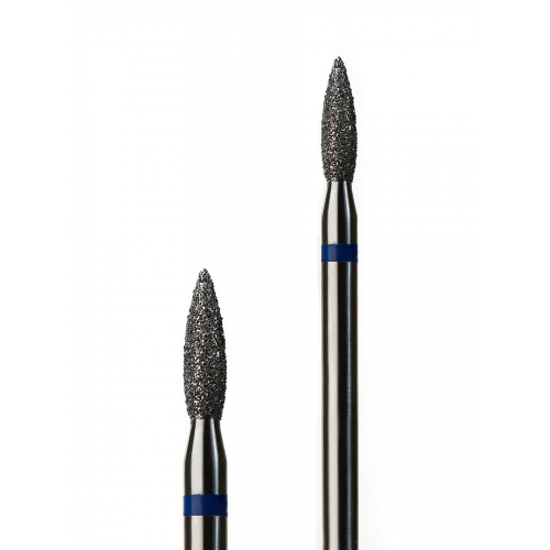 Фреза алмазна G.Nail полум'я з синьою насічкою 2,3/8мм.