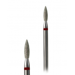 Фреза алмазна G.Nail полум'я з червоною насічкою 2,3/8мм.