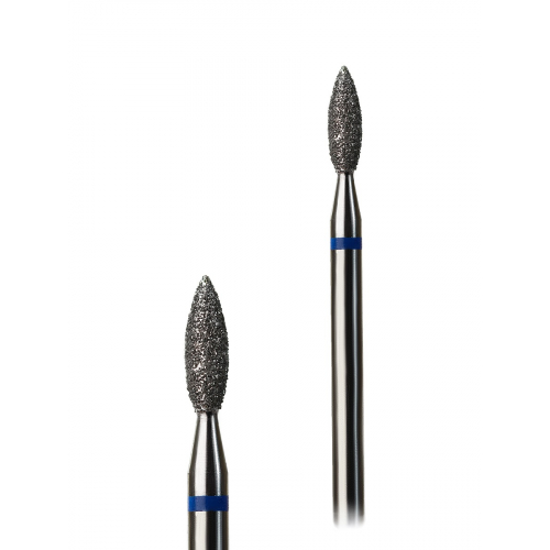 Фреза алмазна G.Nail полум'я з синьою насічкою 2,5/8мм.