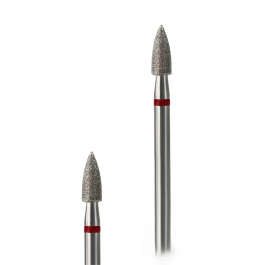 Фреза алмазна G.Nail пуля з червоною насічкою