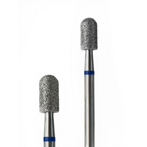 Фреза алмазна G.Nail циліндр заокруглений з синьою насічкою