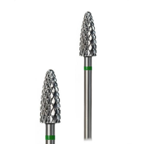 Фреза твердосплавна G.nail 512-G з зеленою насічкою