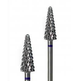 Фреза твердосплавна G.nail ялинка 601-V з фіолетовою насічкою