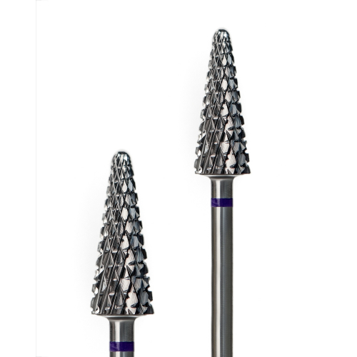 Фреза твердосплавна G.nail ялинка 601-V з фіолетовою насічкою