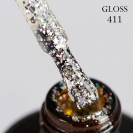 Гель-лак Gloss, Gel polish № 411, 15мл.