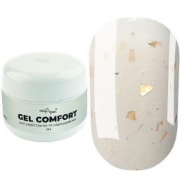 NailApex Гель без опилу COMFORT GEL №9 (молочно-бежевий з пластівцями), 30 мл
