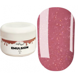 NailApex рідкий моделюючий гель Emulsion №4 (напівпрозорий рожевий із золотим мікроблиском), 30 г