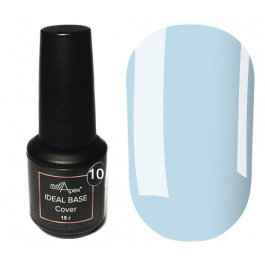 NailApex Ideal Base Камуфлирующая база №10 (голубой), 15 мл