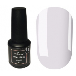 NailApex Ideal Base Камуфлирующая база №11 (молочный с розовинкой), 15 мл