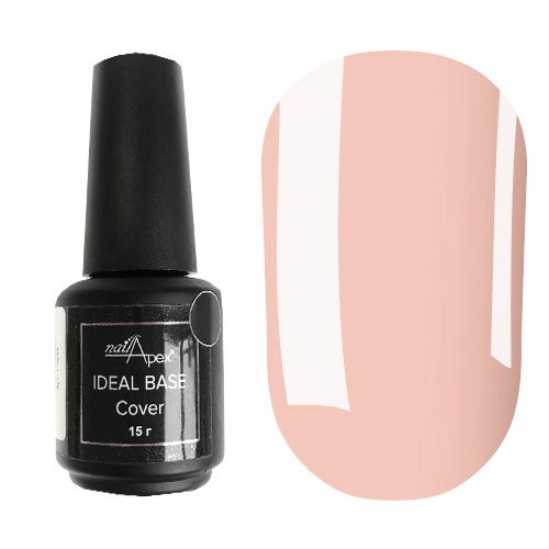 NailApex Ideal Base Камуфлююча база №2 (яскравий рожевий нюд, напівпрозорий), 15 мл