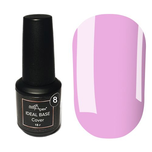 NailApex Ideal Base Камуфлирующая база №8 (розовый леденец), 15 мл
