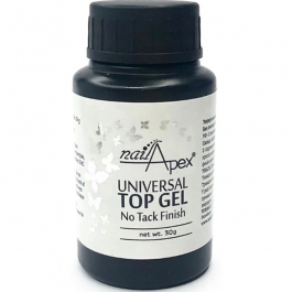 NailApex Top Gel No Tack Finish universal, топ без липкого шару, 30 мл