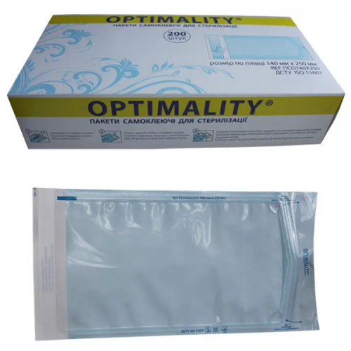 Пакети для стерилізації (самоклеючі), Optimality 90x230