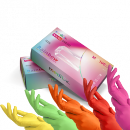 Нітрилові рукавички, MediOk Rainbow, M (мікс кольорів)