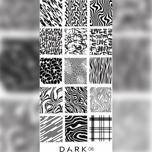 ПЛАСТИНА ДЛЯ СТЕМПІНГУ DARK 08