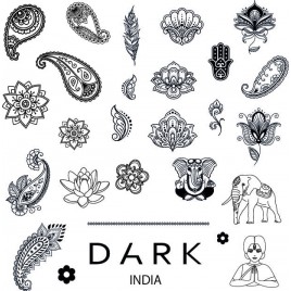 ПЛАСТИНА ДЛЯ СТЕМПІНГУ DARK INDIA