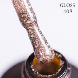 Гель-лак Gloss, Gel polish № 408, 15мл.