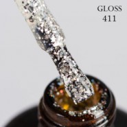 Гель-лак Gloss, Gel polish № 411, 15мл.