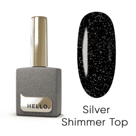 HELLO TOP SHIMMER SILVER ТОП ДЛЯ ГЕЛЬ-ЛАКУ БЕЗ ЛИПКОГО ШАРУ З ШИММЕРОМ